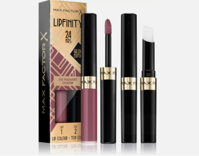 Max Factor Lipfinity Gilded Edition Lippenfarbe & Top Coat - 105 Radiant Charm