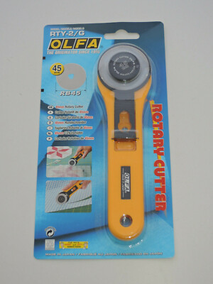 OLFA RTY-2/G Profi Rollschneider 45mm StahlKlinge für Stoff Papier Leder Folie