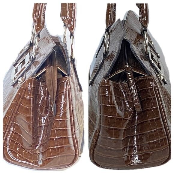 JESSWOKO Women's Crocodile Print Leather Crossbody Bag - Small Top Handle Purse With Adjustable Strap, Gift Ready