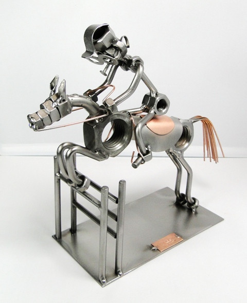 Idée cadeau équitation cheval saut d'obstacle Hinz & Kunst en acier