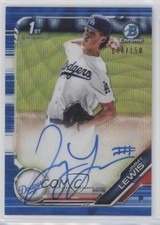 2019 Bowman Draft Chrome Pick Blue Wave Refractor 74/150 Jimmy Lewis Auto 0l1