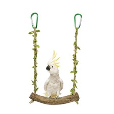 Bird Swing Stand Bird Perch Stand Parrot Rope Swing Hanging Toy Cage Toys Tra...