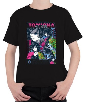 Giyu Tomioka Kimetsu no Yaiba Water Breathing Schwert Hashira Unisex Kinder T-Sh