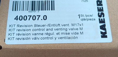 Kaeser Control Venting Valve repair kit 400707.0 Genuine OEM NEW