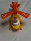 Fisher Price little people helicopter yellow/red for airport with Pilot Vintage