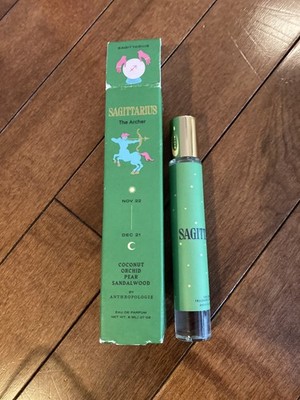 Anthropologie Zodiac Coconut Orchid Pear Sandalwood Sagittarius Perfume New