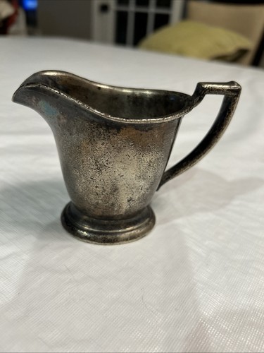 International Silver Co. 3” Silver Soldered Coffee Creamer, Holds 1/2 Cup - Picture 7 of 8