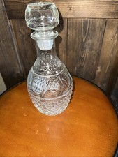 Crown Royal Etched Crown And Grapes Whiskey/Wine Decanter With Stopper