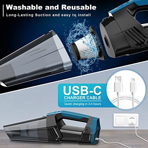 BLESTAN CORDLESS LIGHTWEIGHT HIGH POWER CAR VACUUM CLEANER WITH LED LIGHT - Afbeelding 5 van 5