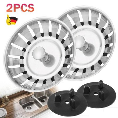 Stöpsel Siebkörbchen mit Dichtung Ø 80mm passend für IKEA ATLANT DOMSJÖ Spülbeck