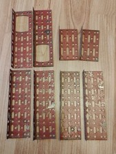 Gilbert Erector Set Part P Q R  CE Red Painted Base Plate Type 1 Lot of 8