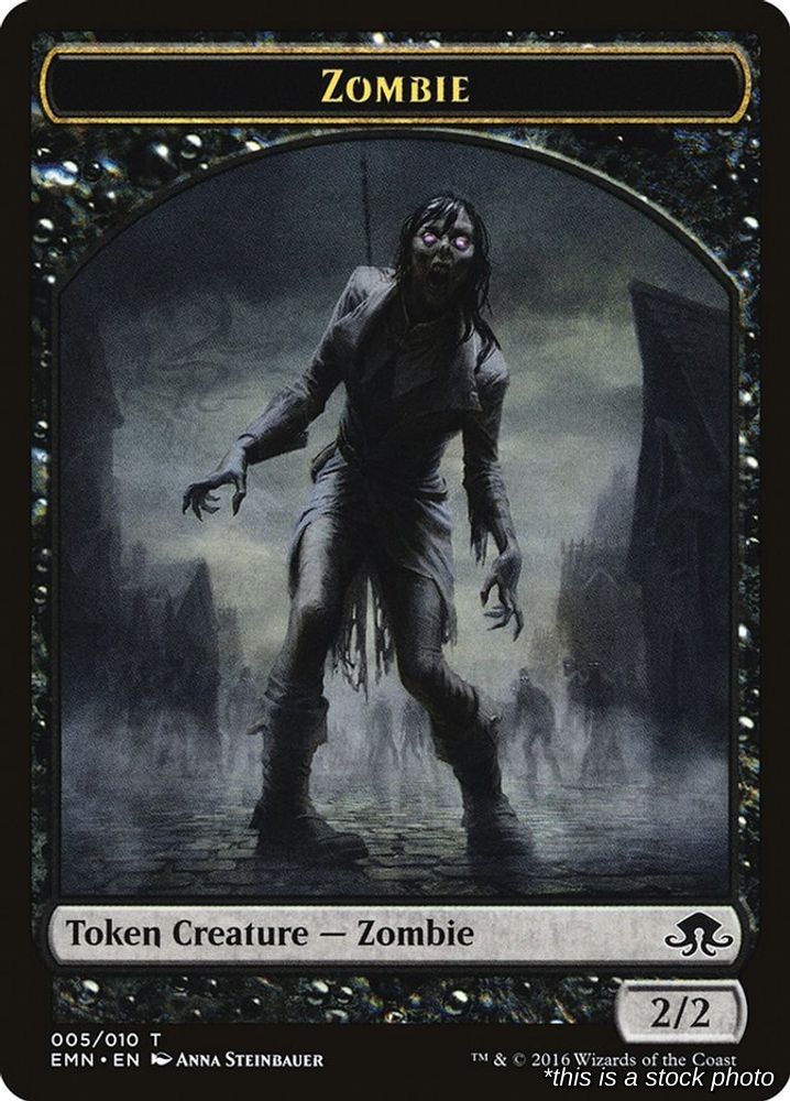 Zombie Token (005) Token 5 EMN Eldritch Moon Lightly Played LP Magic