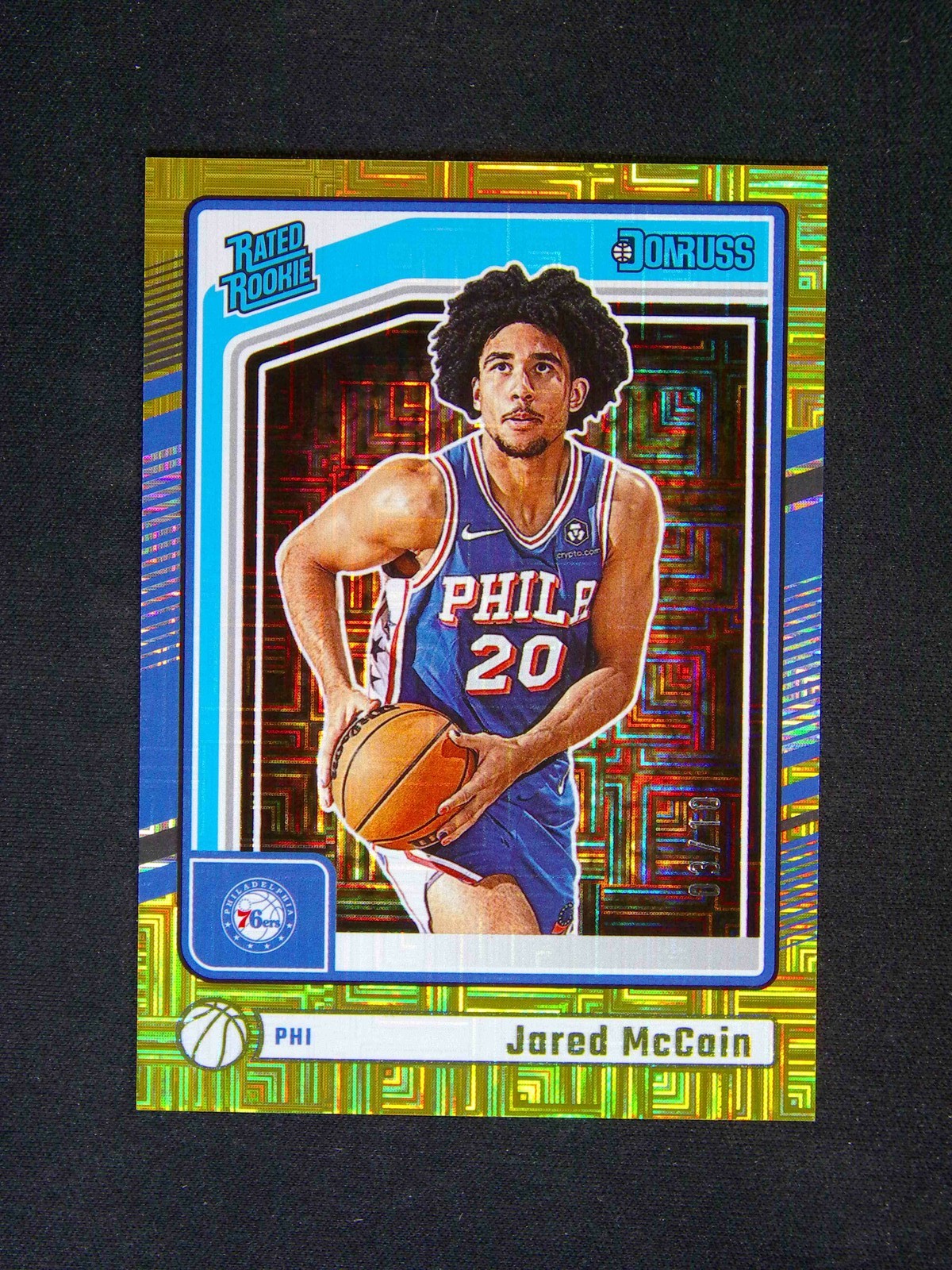 2024-25 Panini Donruss Jared McCain #228 RC Rated Rookie Choice Gold /10