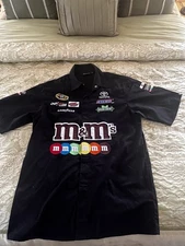 NASCAR Kyle Busch 2011 M&Ms Racing Pit Crew Snap Shirt Mens Med Chase Authentics