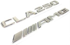 Mercedes Benz CLA250 AMG Schriftzug Embleme Aufkleber Logo Badge Chrom Silber