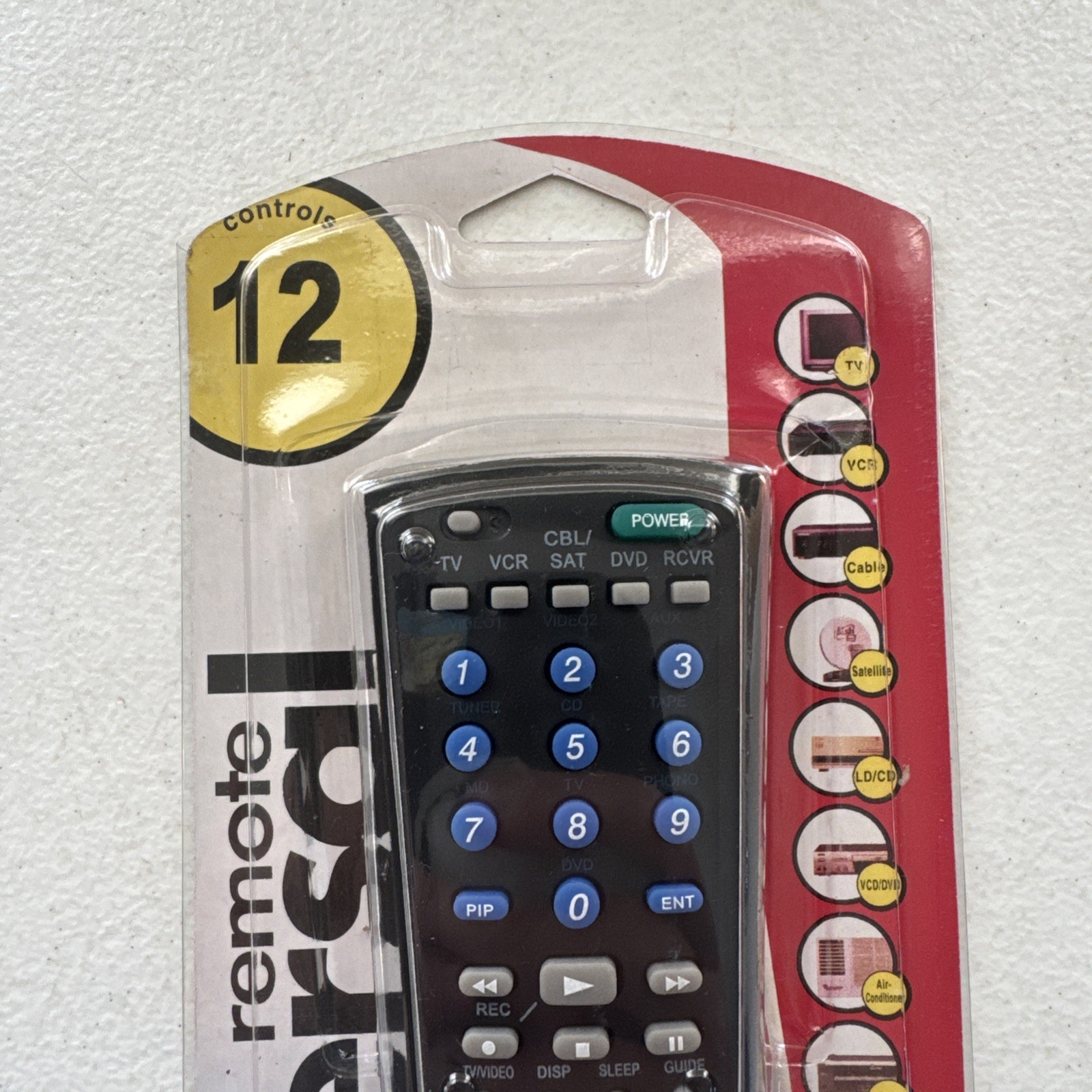 Remote Universal RM-V301 Universal 12- Control TV VCR DVD Remote Control Vintage