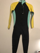 Dive A Sail Kids Size 2xl Black Teal Neoprene Full Body Scuba Wetsuit New Tags