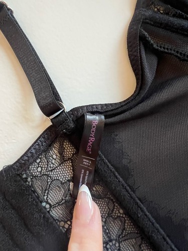 Bodyrage Damen schwarz Korsett Top Größe Small Petite LESEN - Bild 4 von 5