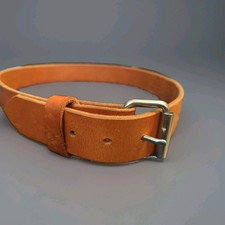 1 1/2" Heavy Real Leather Brown Work Holster Dress Belt Size 32 Handmade 1.5