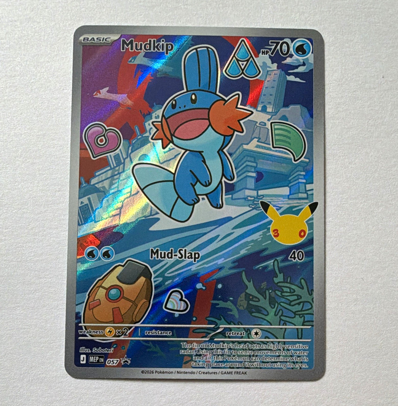 Pokémon TCG Mudkip 057 Me: Mega Evolution Promo Holo Promo EN