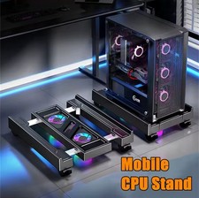 Mobile PC Tower Stand Adjustable Computer CPU Holder Telescopic Desktop Stand
