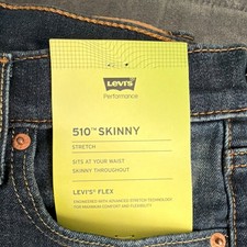 Levi's 510 Series Skinny Stretch Denim Jeans Medium Wash Blue Men's