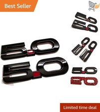 Pair 5.0 Emblem 3d Badge Decal Stickers For Mustang Black Car Replacement
