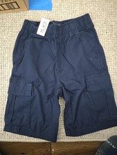 The Children's Place Boy's Ripstop Pull On Cargo Shorts Tidal Blue Size 10 NEW