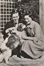 ***GENUINE POSTCARD***PRINCESS MARGARET ROSE-ANTONY AMSTRONG JONES-NOBILITY-ROYAL