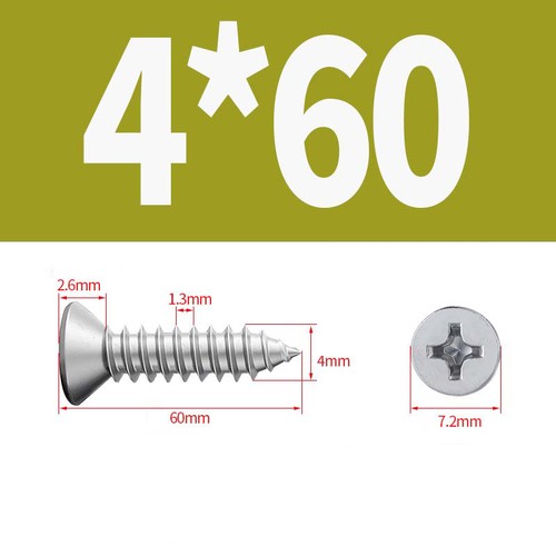 Phillips Countersunk Self Tapping Screws 304 A2 Stainless Steel Tappers M3 - M8 - Picture 49 of 108