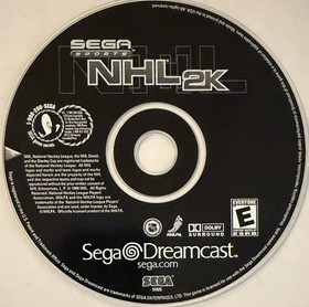 NHL 2K (Sega Dreamcast) DISC ONLY | NO TRACKING | M1590