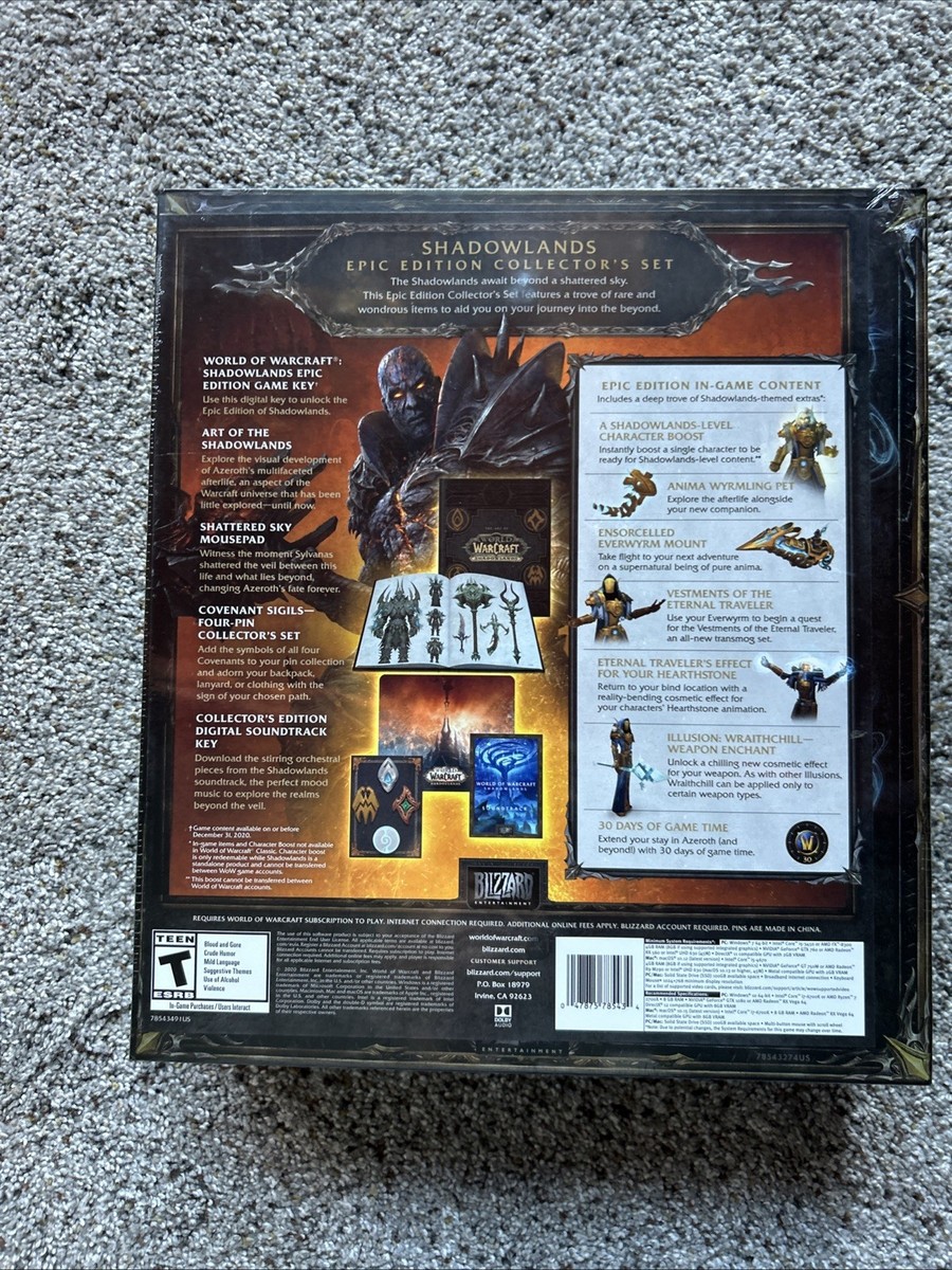 World of Warcraft: Shadowlands Collector's Edition (PC, 2020) for