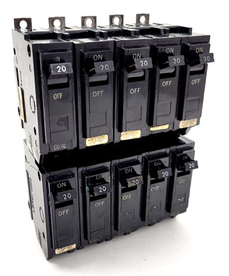 Lot of 10 - THQB1120 GE 20 Amp 240 Volt Circuit Breaker - Next Day Option