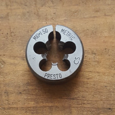 10MM METRIC DIE ~ M10 X 1.5 ~ 1" O/D ~ PRESTO UK