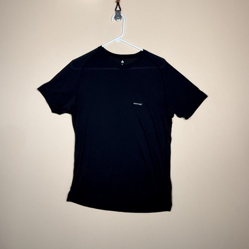 Montbell Pear Skin Crew Neck Ultralight Tee T-Shrt Black Men's Size XL