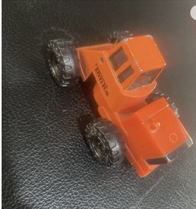 Mini 3" Vintage Tonka Tractor Toy 1992 Orange Metal and plastic small