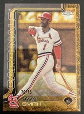 2025 Topps Gilded Collection Ozzie Smith🔥GOLD WAVE REFRACTOR #70/75🔥Cardinals