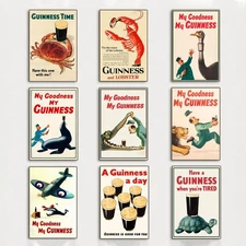 My Goodness My Guinness Poster | Vintage Irish Pub Wall Art | Bar Decor