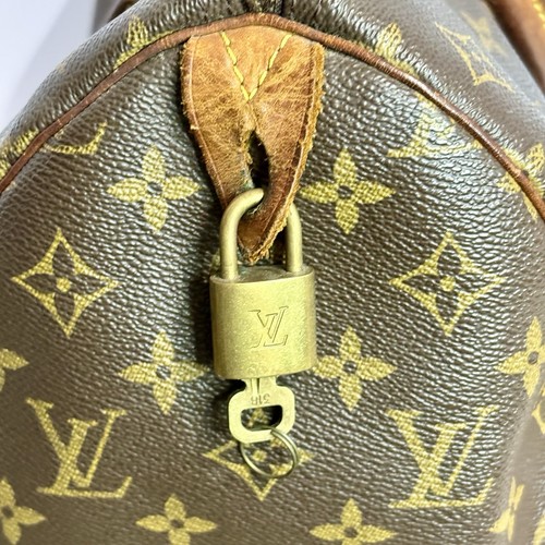 Borsa Vintage Autentica Louis Vuitton Speedy 35 Marrone Monogram Classica Tote - Foto 8 di 15