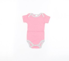Baby UK Size 0-3 Months Modern Baby Pink Babygrow One-Piece
