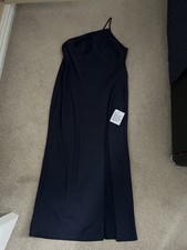 ASOS Navy Bias Cut Dress Size 10