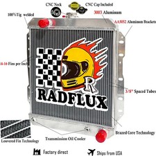 Full Aluminum Radiator Fit To 1958 Chevy Bel Air Impala 3.8l 4.6l 5.7l V8 2 Row Full Aluminum Radiator Fit To 1958 Chevy Bel Air Impala 3.8l 4.6l 5.7l V8 2 Row