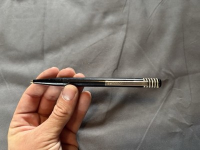 Vintage Senator Pen Black Silver Spring Push 70s 80s Delphi Automotive Systems