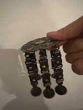 Vintage 800 Silver Articulated Ethnic Vessel ...