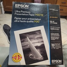 Epson Ultra Premium Presentation Paper MATTE 8.5 x 11 Inches, 50 Sheets SEALED
