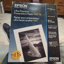 Epson Ultra Premium Presentation Paper MATTE (8.5 x 11 Inches, 50 Sheets) SEALED