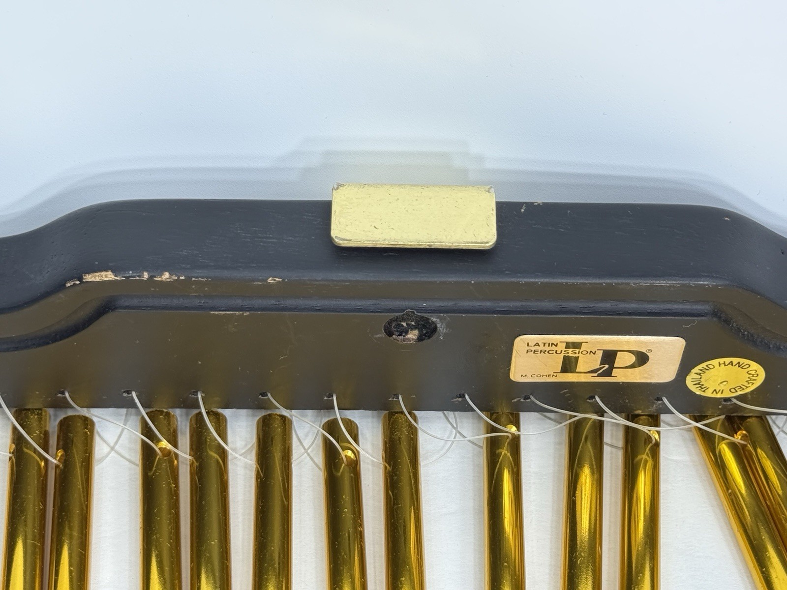 Latin Percussion Single Row 36 Bar Chimes Black & Gold Missing Striker