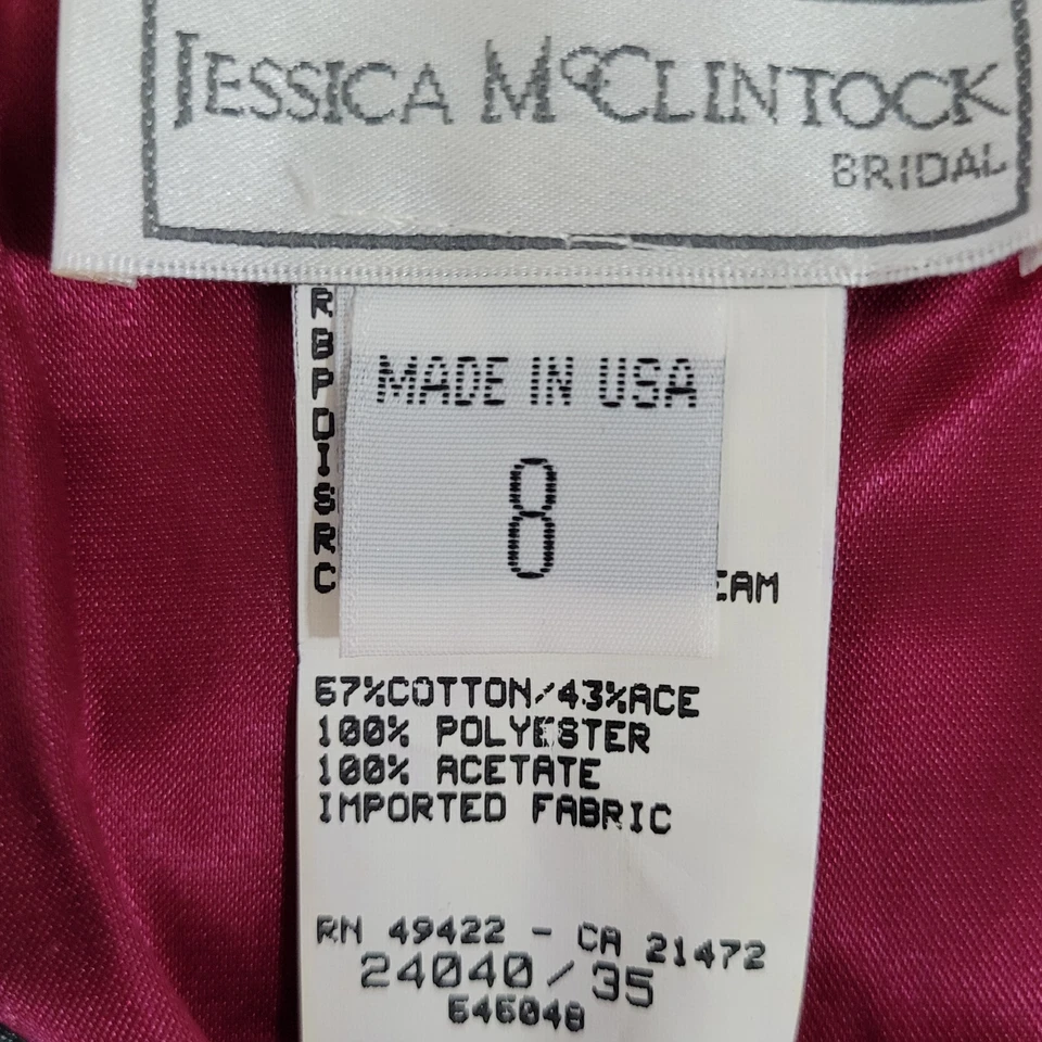 Vestido de Dama de honor Jessica McClintock de Colección Floral Púrpura Hombro Descubierto EE. UU. 8 Foto 3 de 4