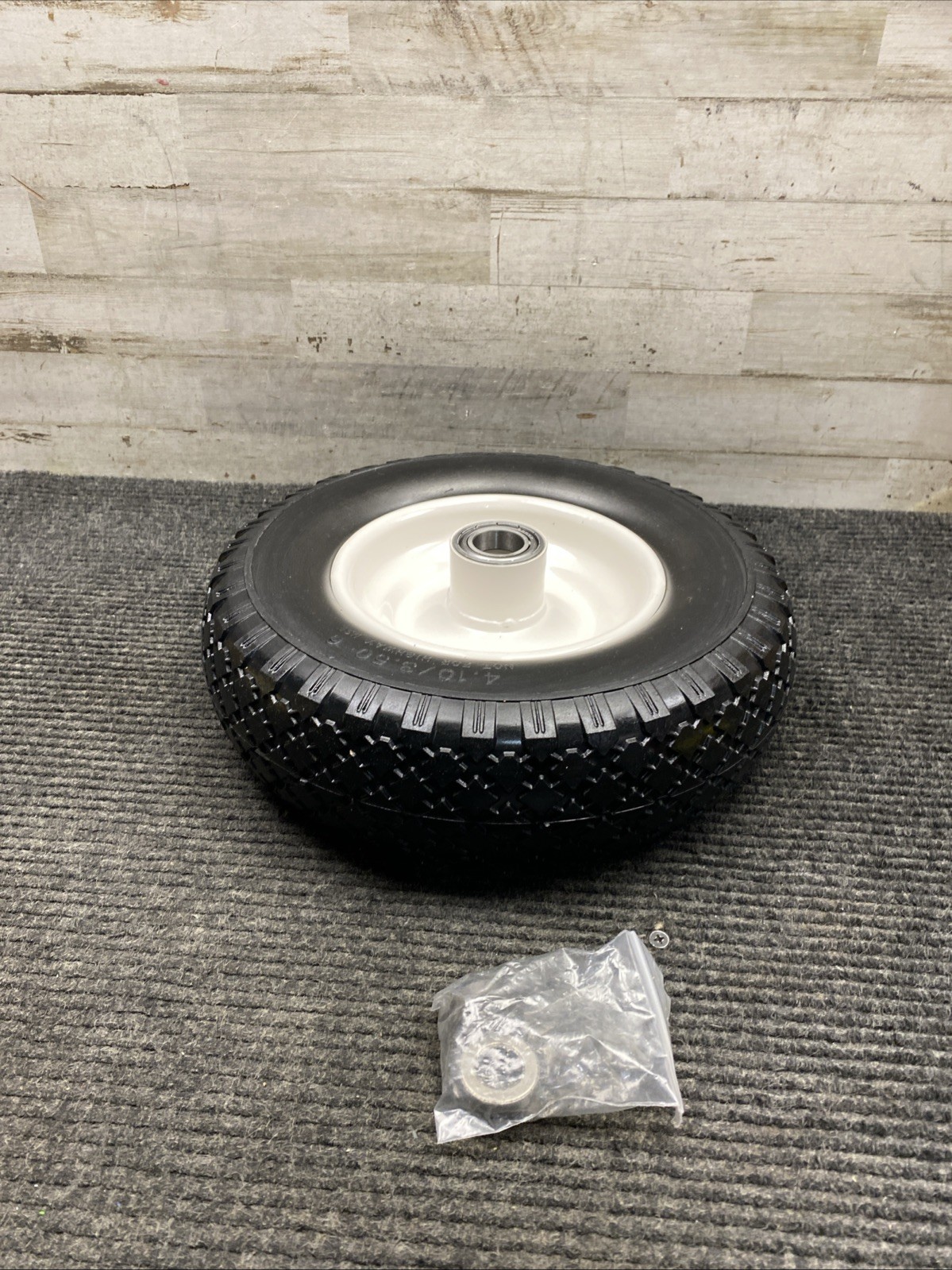 MaxxHaul 51067, 12" Flat Free Solid All-Purpose Tire 4.10/3.50-6