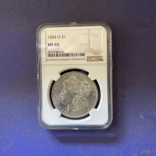 1884 Morgan Silver Dollar NGC MS65